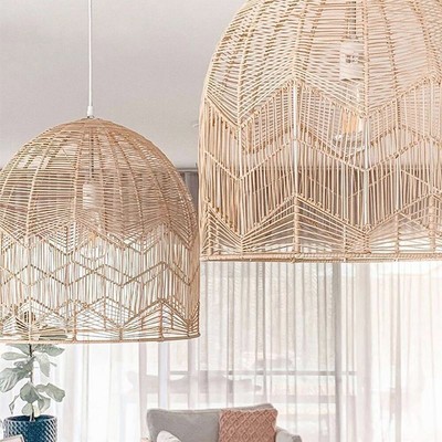 Natural Rattan Lace 45cm Pendant Light 