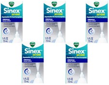 Vicks Sinex Severe Original Nasal Spray Congestion Relief, 0.50 fl oz - 5 Pack