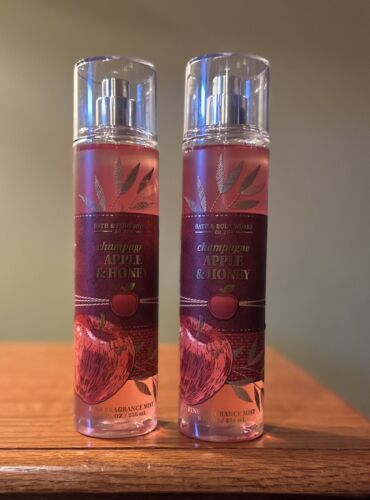 QTY 2 - Bath & Body Works CHAMPAGNE APPLE & HONEY Fine Body Mist Spray 8Oz - Picture 2 of 2