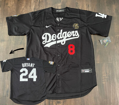 ⭐NEW LA DODGERS KOBE BRYANT Jersey BLACK #8 ⭐NEW LA DODGERS KOBE BRYANT Jersey BLACK #8