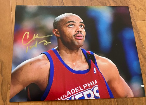 Charles Barkley Signed 11x14 Photo 76ers