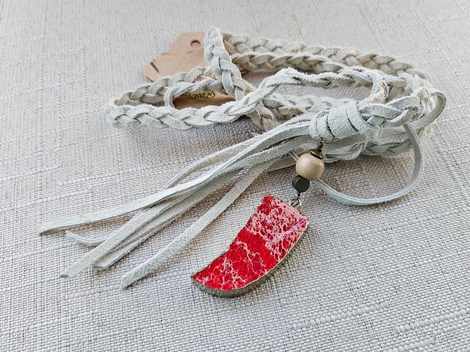 Elise. M Women Necklace Leather Braided Cord Ladies Fashion Necklace New - Image 3 of 4