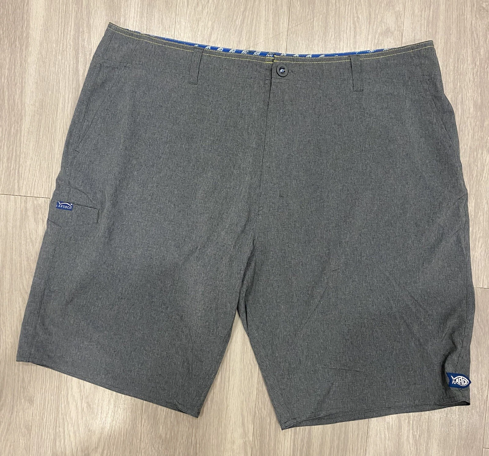 Aftco Nylon Stretch Gray Fishing Shorts Mens 40 Fishing Cargo EUC