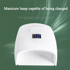 Lámpara de uñas LED/UV inalámbrica blanca recargable 48W esmalte de gel secador de luz