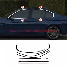 For BMW 3 Series 13-2016 Glossy Black Car Window Sill Molding Strip Cover Trim N