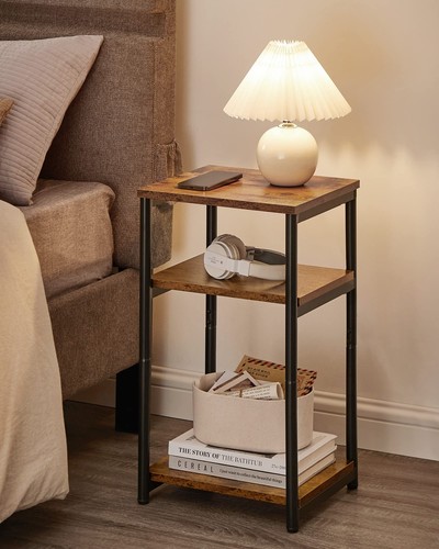 Side Table Small End Table Tall Nightstand for Living Room Bedroom Office Bat... - Picture 3 of 8