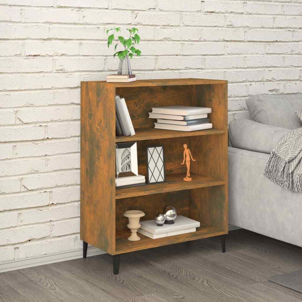 vidaXL Sideboard Smoked Oak 69.5x32.5x90 cm Engineered Wood
