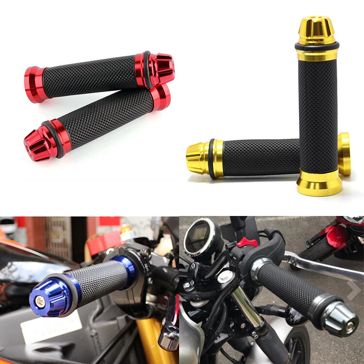 Empuñaduras universales de goma para manillar de motocicleta de 7/8" para Suzuki SV650S GSXR600 Foto 2 de 4