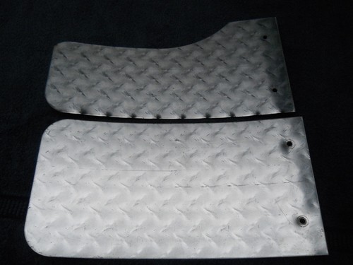 fender guard diamond plate aluminum mud flap protector pre-drilled