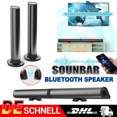 2-in-1 3D Surround Soundbar Bluetooth5.3 Subwoofer Lautsprecher TV Heimkino DE