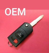 Oem Uncut Mazda Flip Key Remote 4b Trunk - Kpu41788 Worn Condition