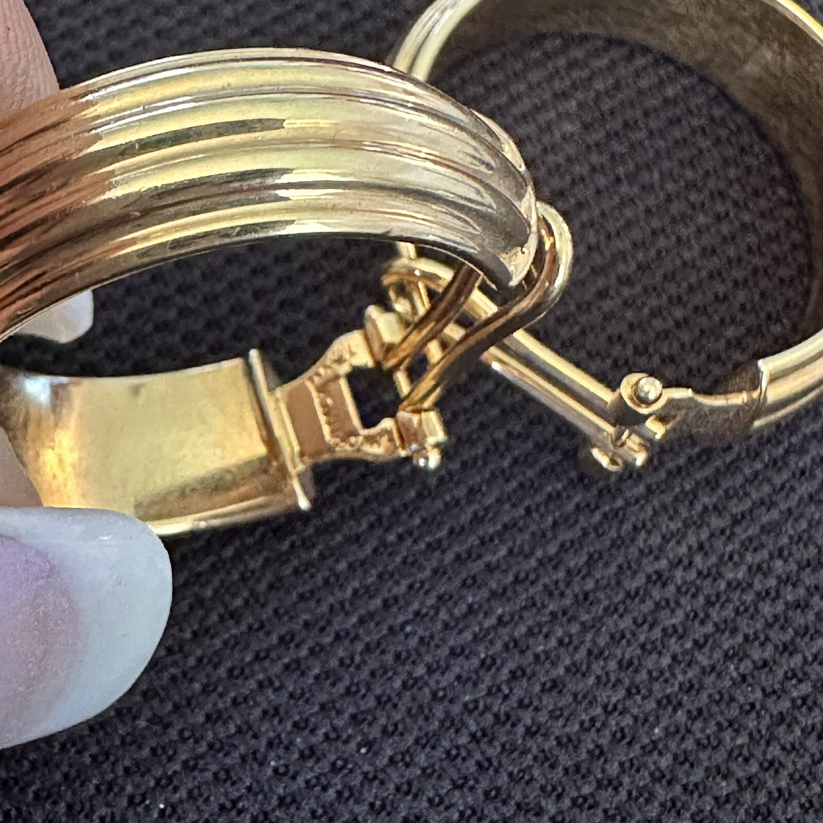 BEAUTIFUL ESTATE SOLID BRONZE RIBBED POST BACK HO… - image 15