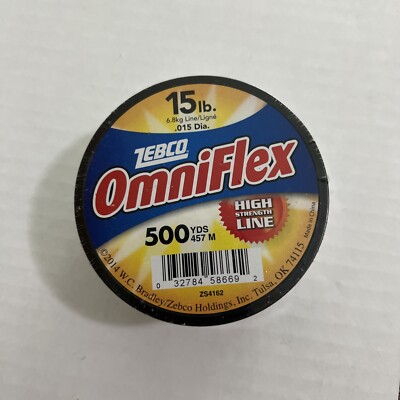 Zebco Omniflex 15 lb 500 Yards High Strength Fishing String Line