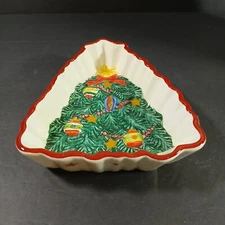 NEW in BOX Holiday Garland Tidbit Dish by Pfaltzgraff Christmas Tree Bowl