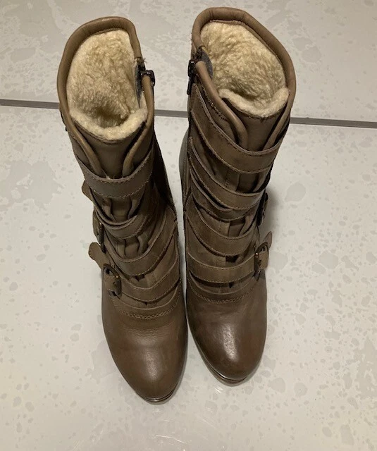 bottines femme en cuir marque texto taille 38 int rieur fourr eBay