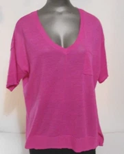 jcp  Womens  Large  Pink  Short Sleeve V neck   Top Coquette Whimsical
