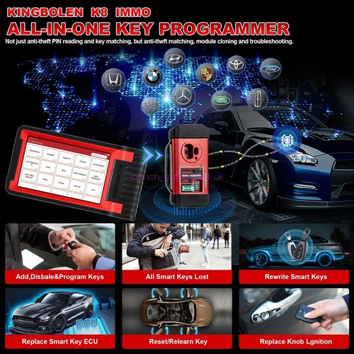 KINGBOLEN K8 IMMO Bi-directional Car Diagnostic Tool Scanner Key Programming UK - Picture 9 of 18
