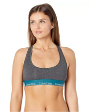Calvin Klein Modern Cotton Unlined Bralette F3785 Gray Size S 7079