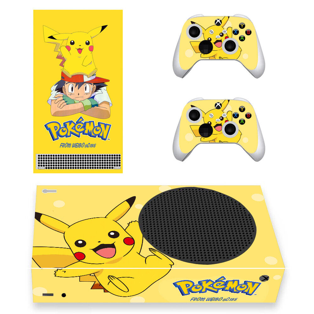 Xbox Series X / S Vinyl Skin & 2x Controller Skins, Pokémon Themed.