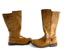 Blowfish Malibu kingsley -k Kids brown Tall Zip Boots Girls Size 3