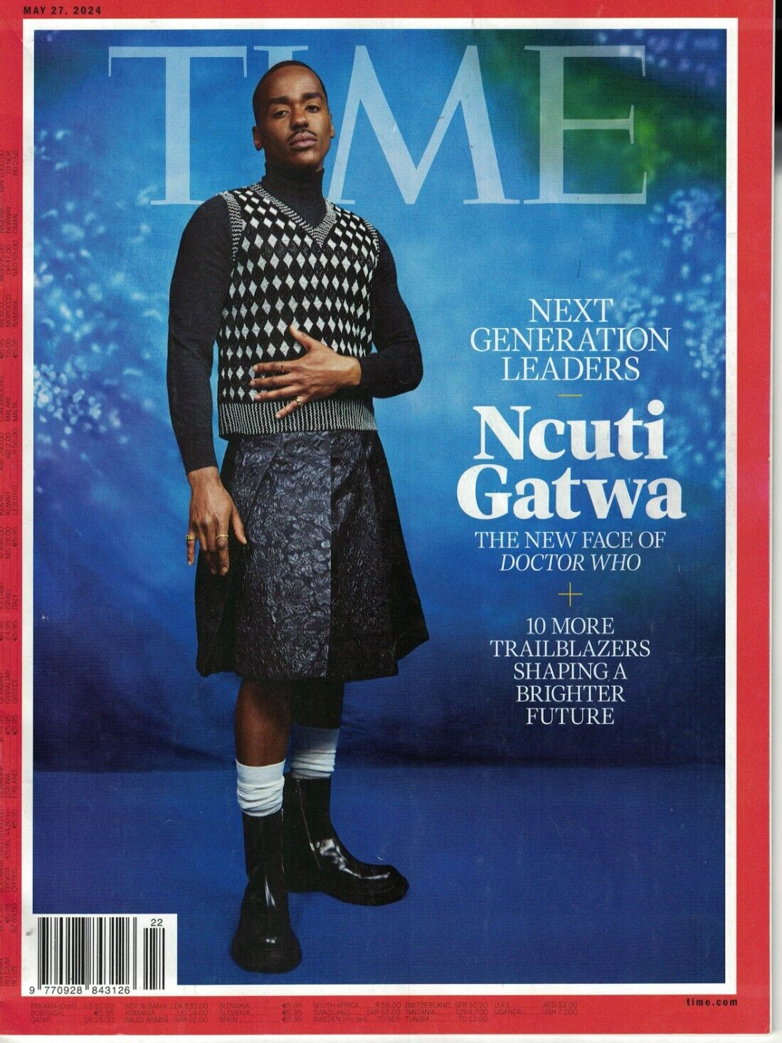 Time Magazine May 27 2024 Ncuti Gatwa Doctor Dr Who Next Generation Leaders