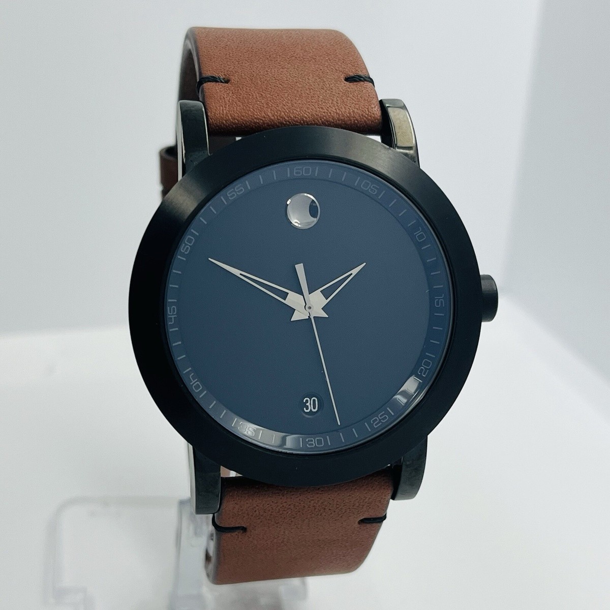 Movado Museum Sport Men Brown Leather 42mm Sapphire Swiss Made