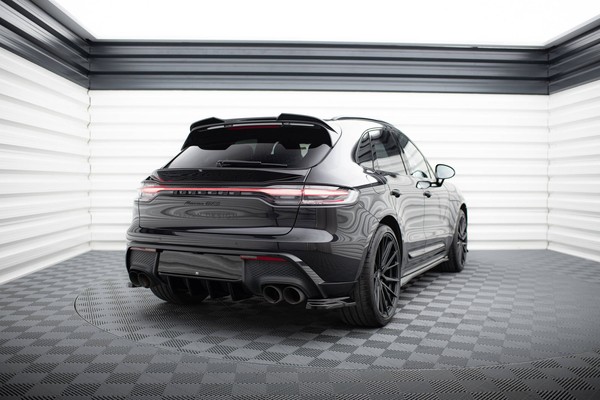 Heck Ansatz Flaps Diffusor FüR Porsche Macan GTS Mk1 Facelift 2 Schwarz Glanz-image