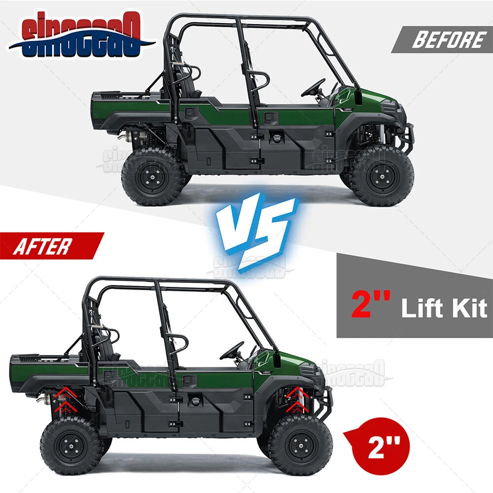 KIT DE ELEVACIÓN DE ELEVACIÓN COMPLETA DE 2" de alta resistencia para Kawasaki Mule PRO DX DXT / FX FXT 2015-2023 Foto 2 de 4