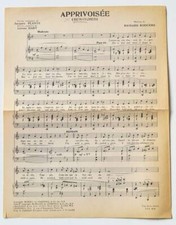 Partition vintage sheet music MAURICE VANDAIR : Apprivoisée (Bewitched) * 60's