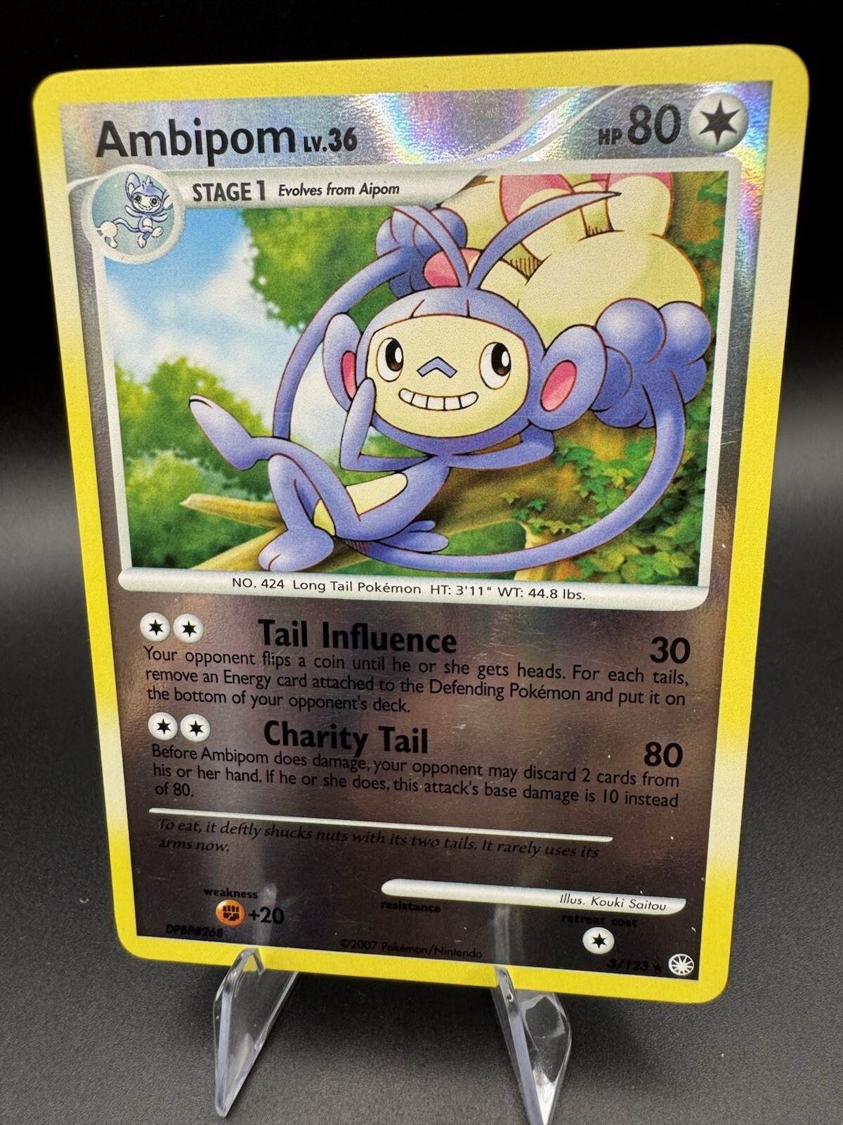 Ambipom 3/123 Diamond & Pearl Mysterious Treasures Reverse Pokémon TCG 2007 - LP