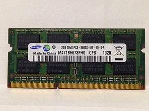 Samsung 2GB laptop 2Rx8 PC3-8500S-07-10-F2 M471B5673EH1-CF8