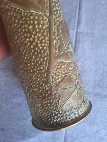 VASES OBUS SCULPTES PAR POILUTS Souvenir de la Guerre  ART DE TRANCHEE - Bild 10 von 13