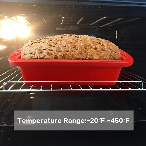Silicone Bread Pans (2 Pack) - Nonstick, 8.9x3.7x2.5" - Picture 5 of 8