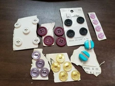 Vintage Lot New, Never Used Buttons Multi-color 2-hole, 4-hole, Shank 