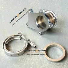 Conversion Adapter Kit T3 T3/T4 5 Bolt Turbo Dump Pipe Flange to V-Band 3" inch