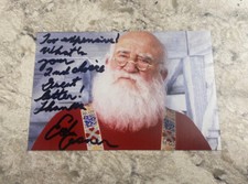 Ed Asner signed 4x6 Santa Claus UP RIP Mary Tyler Moore