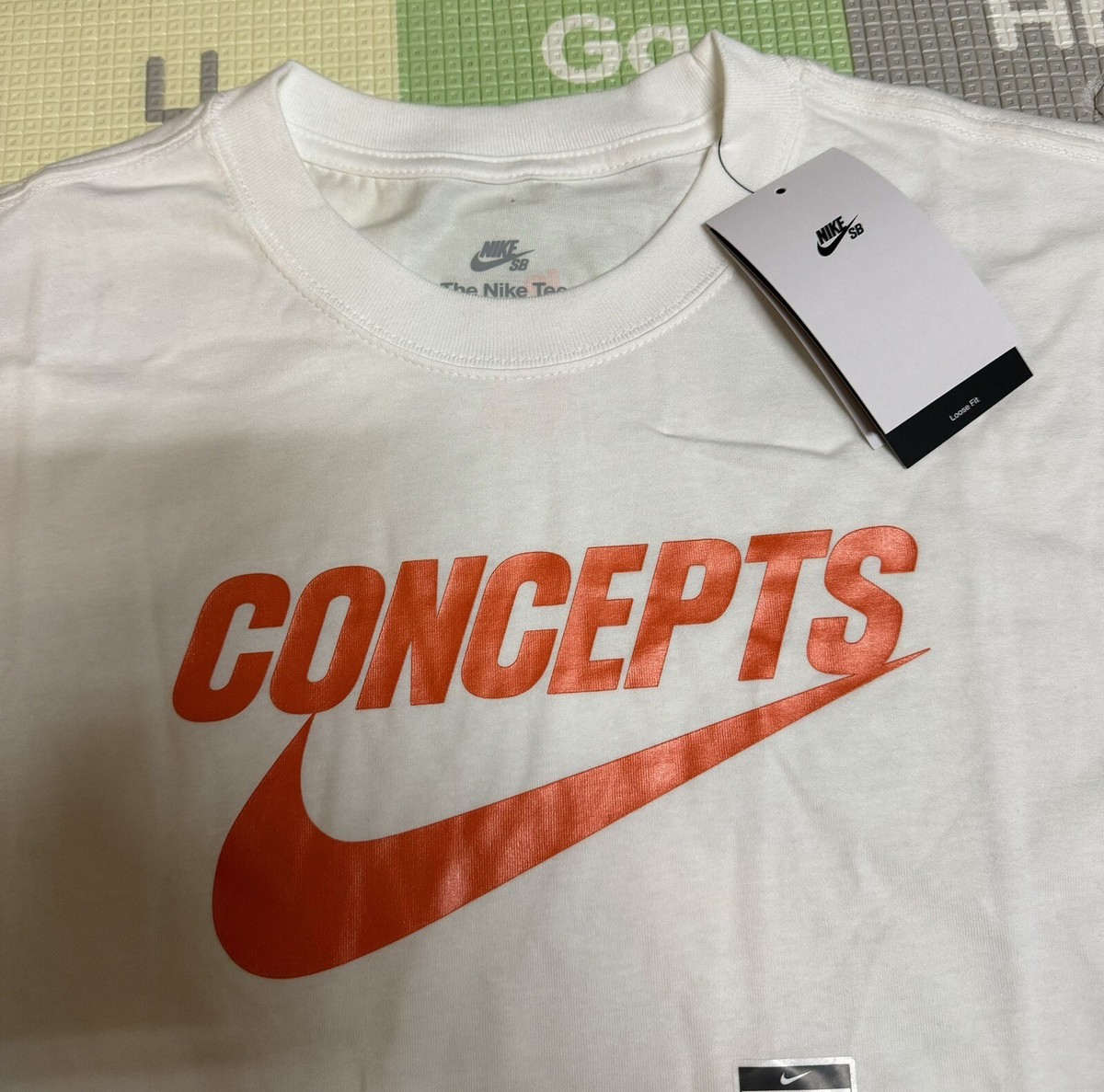 Nike SB x Concepts Skate T Shirt Mens Sz Large White Orange