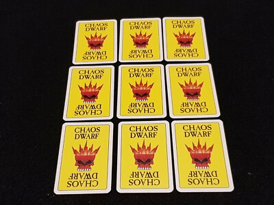 GW Englisch Zauber Deck Karte Chaos Zwerg Warhammer Fantasy Battle Magic Gelb