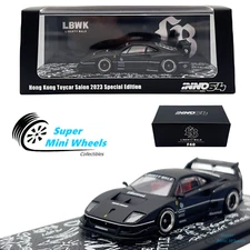 INNO64 1:64 LBWK Ferrari F40 Matte Black Hong Kong Toycar Salon 2023