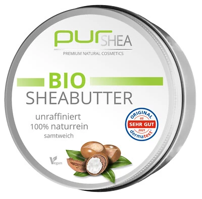 PURSHEA 250ml Bio Sheabutter (55,60€/L) unraffiniert 100%naturrein-Alu Dose
