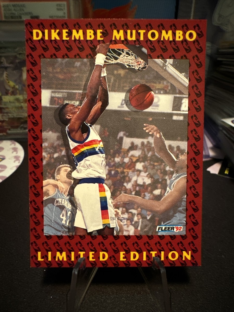 1992-93 Fleer Dikembe Mutombo Limited Edition Insert Card #4 - Nuggets 1
