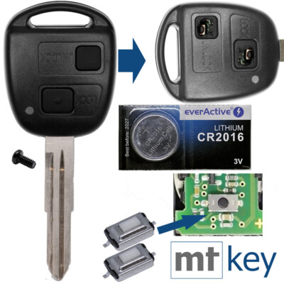 Schlüssel REPAIR SET 2 Taster TOY41 für TOYOTA MR2 Yaris Verso Corolla Celica
