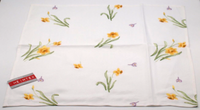 Tischdecke Mitteldecke 60 X 60 Cm Bestickt Narzissen Narcissus Hossner Heimtex