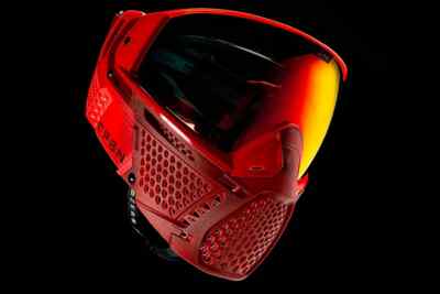 CRBN ZERO PRO CARDINAL PAINTBALL AIRSOFT GOGGLE LESS COVERAGE MASK CARBON