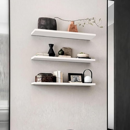 Set of 3 Floating Wall Shelves Picture Ledge Display Rack Book Hanging Shelf UK - Picture 2 of 47
