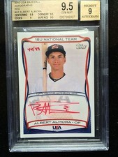 2010 TOPPS USA Albert Almora Signed Rookie Red Auto /99 BGS 9.5 Gem Mint Cubs