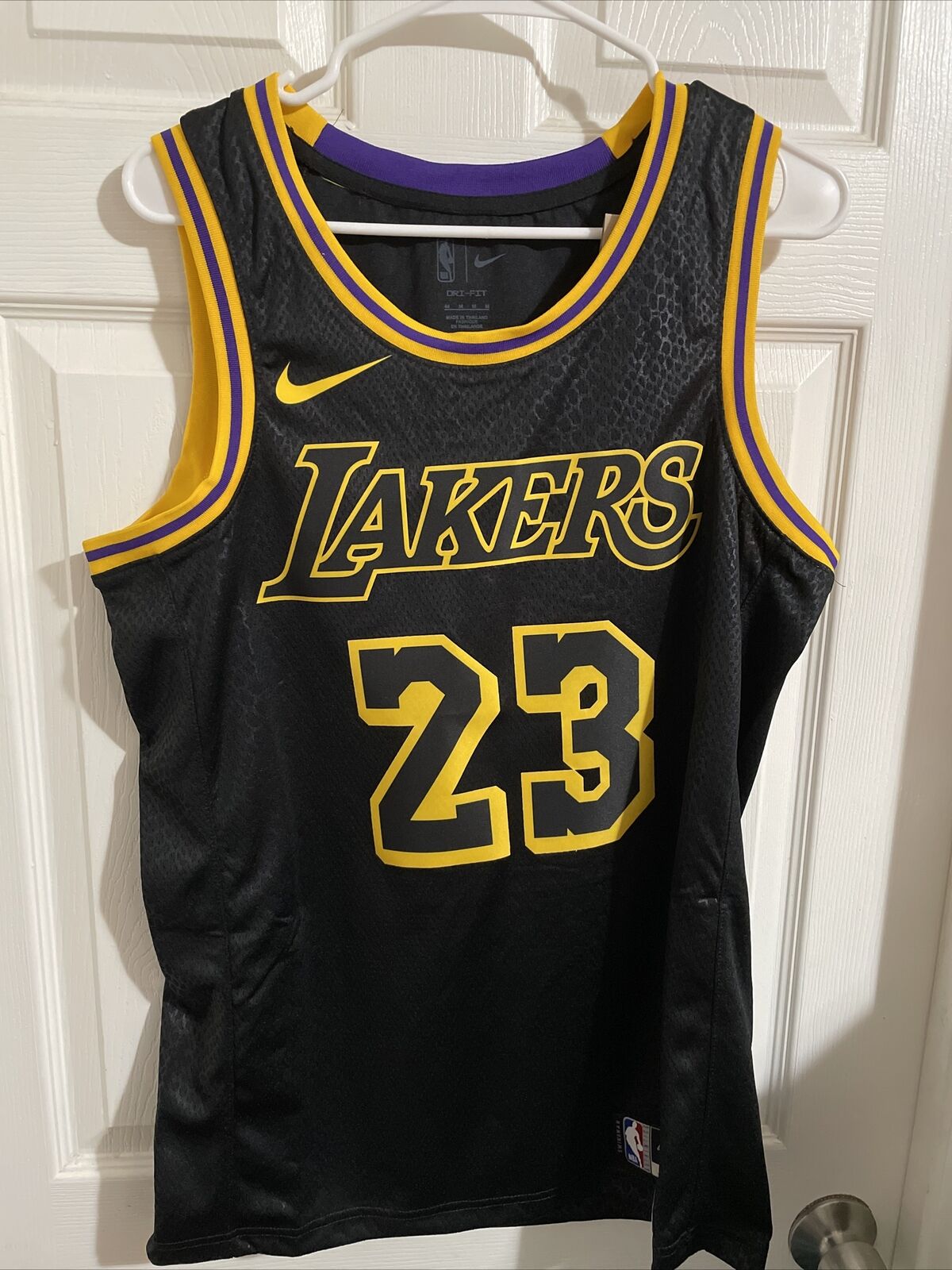 Nike Lebron James LA Lakers #23 Jersey Size M Black Mamba Swingman  DJ1433-011