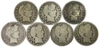 (7) 1894 O SILVER US BARBER HALF DOLLAR 50C COIN CIRCULATED LOT
