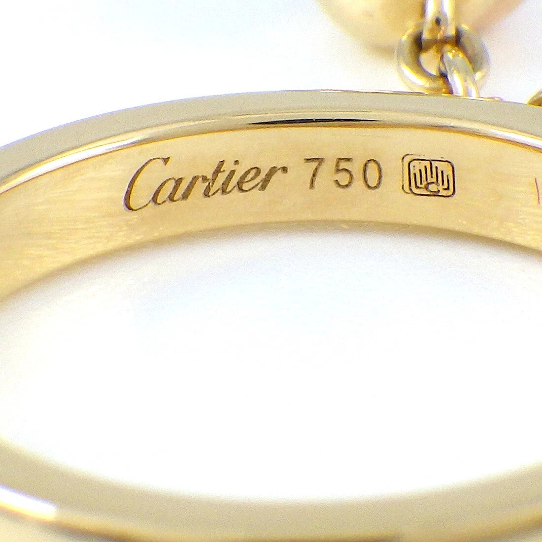 Anello Cartier Baby Trinity Swing goccia sfera diamante 1P oro tre colori #49 US4 75
