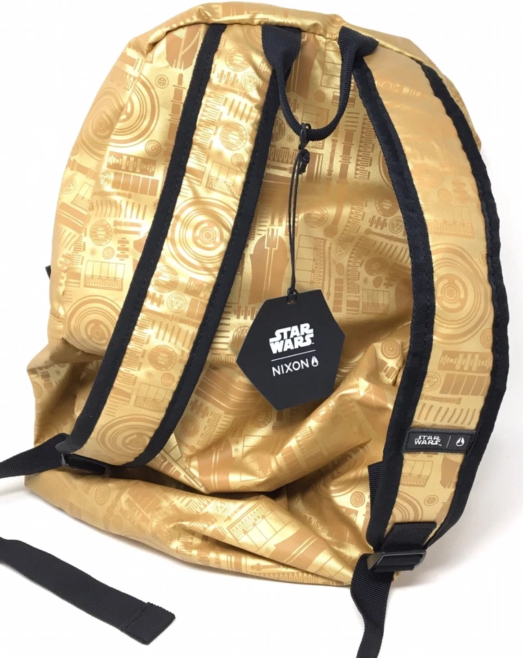 NUEVO CON ETIQUETAS Nixon X Star Wars Tillys Bolso para Libros Dorado Mochila 100% Poliéster C2701SW Foto 4 de 4